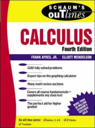 Schaum's outline of calculus