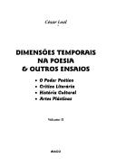 Dimensões temporais na poesia & outros ensaios