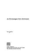 An Erromangan (Sye) Dictionary
