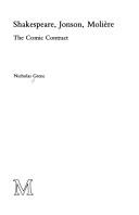 Shakespeare, Jonson, Molière, the Comic Contract