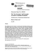 The 'new economy' and economic growth in transition economies