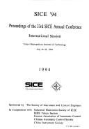 SICE '94: Proceedings of the 33rd SICE Annual Conference