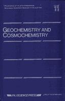 Geochemistry And Cosmochemistry
