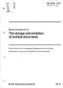 Recommendations for the storage and exhibition of archival documents