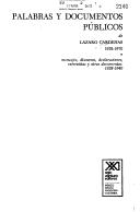 Palabras y documentos públicos de Lázaro Cárdenas