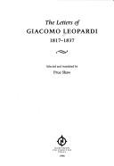 The Letters of Giacomo Leopardi, 1817-1837