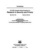 Proceedings, 1991 IEEE Computer Society Symposium on Research in Security and Privacy