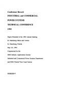 Conference Record, Industrial and Commercial Power Systems Technical Conference 1993