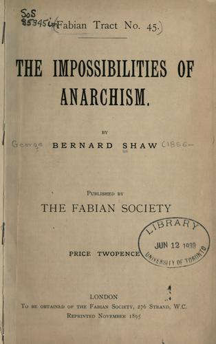 The Impossibilities of Anarchism