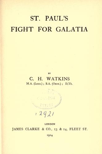 St. Paul's fight for Galatia