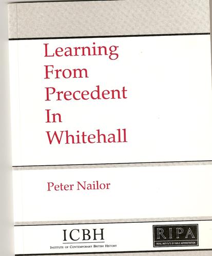 Learning from Precedent in Whitehall