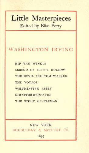 Rip Van Winkle; Legend of Sleepy Hollow; The Devil and Tom Walker; The Voyage; Westminster Abbey; Stratford-on-Avon; The Stout Gentleman