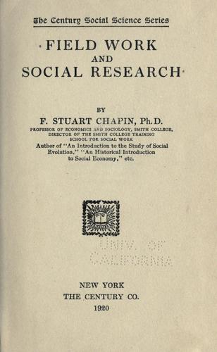 Field Work and Social Research