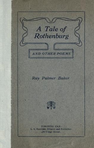 A tale of Rothenburg and other poems
