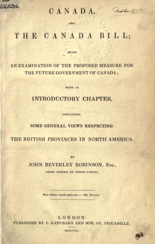 Canada and the Canada Bill