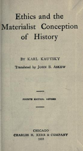 Ethics and the materialist conception of history