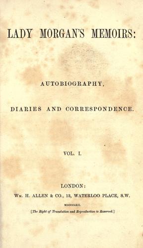 Lady Morgan's Memoirs