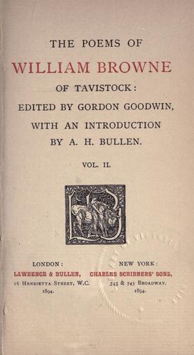 Poems of William Browne of Tavistock