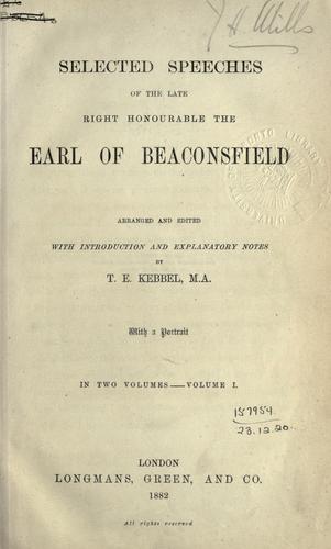 Selected Speeches