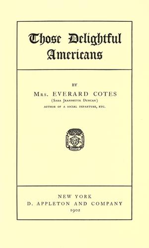 Those delightful Americans