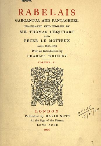 Gargantua et Pantagruel: The Third Book