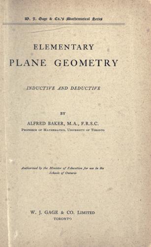 Elementary Plane Geometry