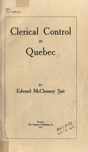 Clerical control in Quebec