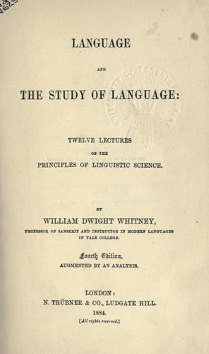 Language and the study of language