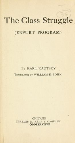 The class struggle (Erfurt program)