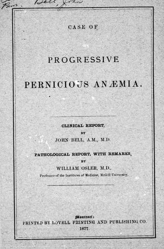 Case of Progressive Pernicious Anaemia