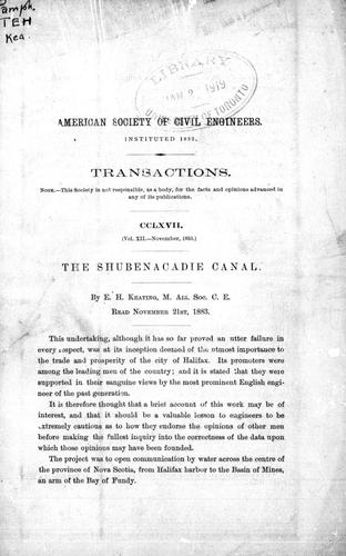 The Shubenacadie Canal