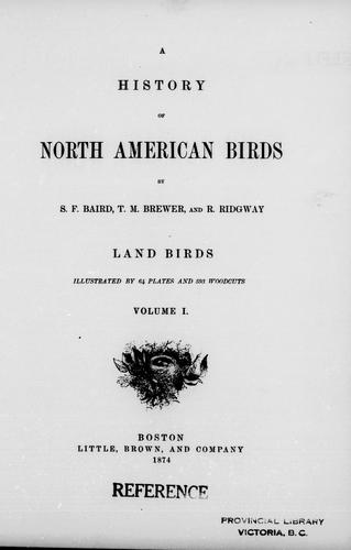 A History of North American Birds