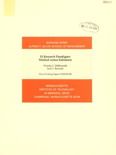 IS Research Paradigms
