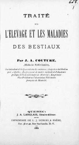 Traité sur l'élevage et les maladies des bestiaux