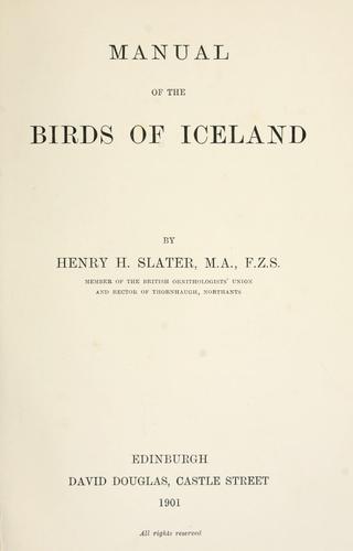 Manual of the Birds of Iceland