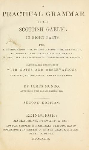 A Practical Grammar of the Scottish Gaelic