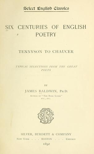 Six centuries of English poetry