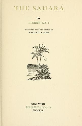 The Sahara