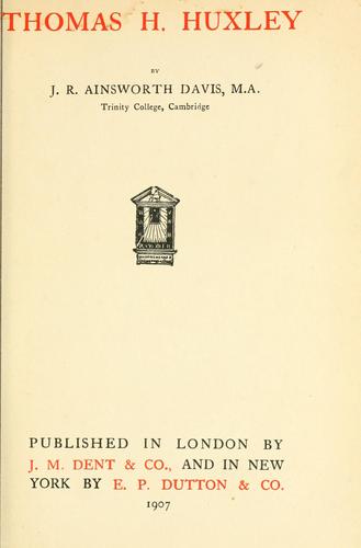 Thomas H. Huxley