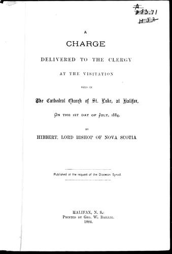 A charge delivered to the clergy
