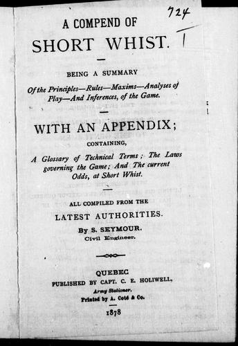 A Compend of Short Whist