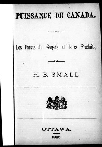 Les forêts du Canada et leurs produits