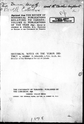 Historical Notes on the Yukon District