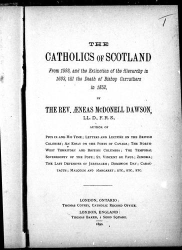 The Catholics of Scotland