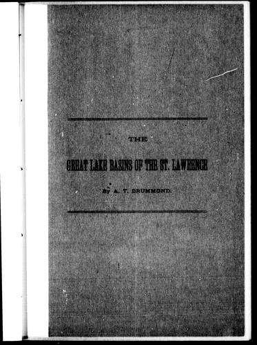 The Great Lake basins of the St. Lawrence