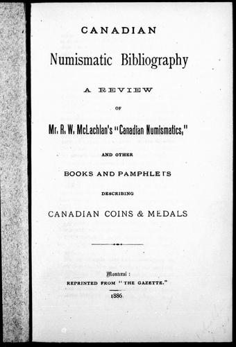 Canadian Numismatic Bibliography