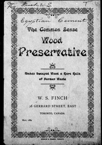 The Common Sense Wood Preservative