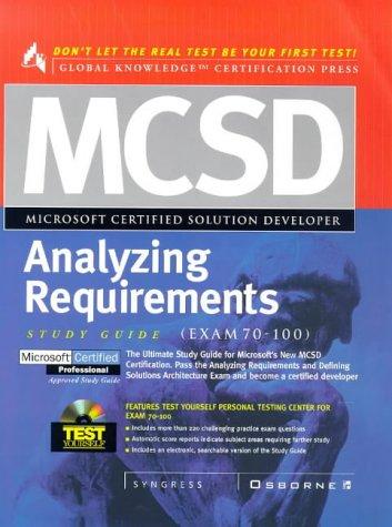 MCSD Analyzing Requirements Study Guide (Exam 70-100)