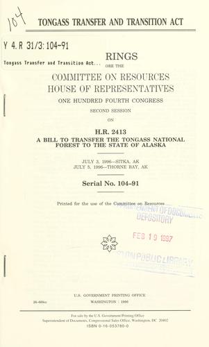 Tongass Transfer and Transition Act