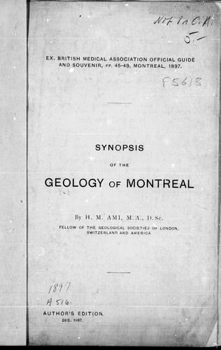 Synopsis of the Geology of Montreal